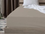 PrzytulneMieszkanie.pl Prześcieradło jersey EXCLUSIVE szaro-beżowe 90 x 200 cm