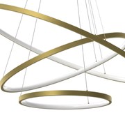 Lampa wisząca ROTONDA GOLD 93W LED, złota, zawijas