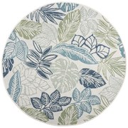 Zielono-niebieski okrągły dywan odpowiedni na zewnątrz ø 160 cm Bella Leaf – Flair Rugs