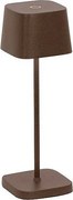 Lampa stołowa LED Zafferano OFELIA PRO MICRO Corten, akumulatorowa i ściemnialna