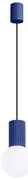 Lampa wisząca HALO 1 ultramaryna ryflowana SOLLUX LIGHTING