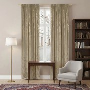 Zasłona welurowa beżowa złoty marmurek 140x250 na taśmie Marmaris