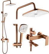 Zestaw Prysznicowy REA STORM MIEDŹ SZCZOTKOWANA