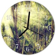 Zegar szklany okrągły Palmy