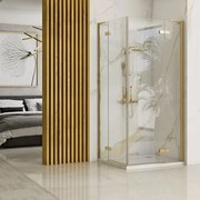 Kabina Prysznicowa REA Hugo Double 100x100 Złota Szczotkowana