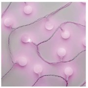 LED Zewnętrzny łańcuch bożonarodzeniowy 40xLED/9m IP44 różowy