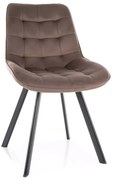 Krzesło tapicerowane MONTI VELVET cappuccino SIGNAL