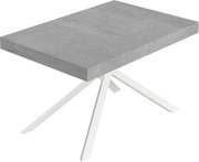 Stół rozkładany Niket 130/234x90 cm nogi betonowe białe