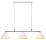 Biała lampa wisząca z trzema kloszami Markslöjd Klint