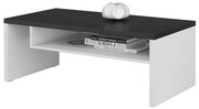 Stolik kawowy CROSS 120x60 biały/czarny HELVETIA
