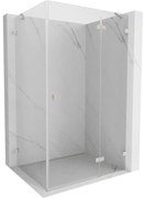 Mexen Lunar kabina prysznicowa uchylna prawa 75 x 90 cm, transparent, nikiel szczotkowany - 834-075-090-97-00-P