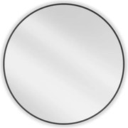 Mexen Loft lustro łazienkowe okragłe 80 cm, rama czarna - 9850-080-080-000-70