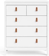 Biała wysoka komoda 82x99 cm Madrid – Tvilum