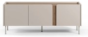Kremowo-naturalna szafka pod TV w dekorze dębu 140x53x35 cm Lucile – Marckeric