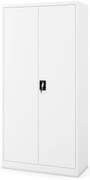 Szafa gospodarcza zamykana DAWID 900 x 1850 x 450 mm, biała