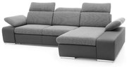 Narożnik z funkcją spania DAKOTA szary/grafitowy prawy/lewy PIASKI Meble