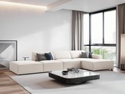 OUTLET Narożnik prawostronny, sofa narożna 341/166/70 beż tkanina strukturalna Jodie od Micadoni