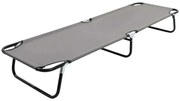 Szary pojedynczy leżak składany P6-F09