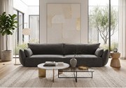 Sofa 3 Cookie tapicerowana Manila 16 ciemnoszara 248 cm