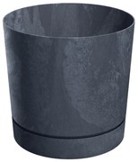 Donica ogrodowa Tubo P Beton Effect 39 cm antracytowa PROSPERPLAST