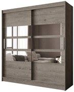 Szafa przesuwna z lustrem w kolorze trufli R4-G38