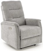 Popielaty wypoczynkowy fotel rozkładany z usb C0-C12