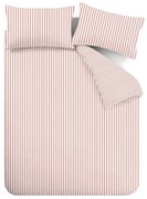 Różowa flanelowa pościel jednoosobowa 135x200 cm Stripe – Catherine Lansfield