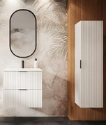 Biały komplet 2 łazienkowych szafek z blatem S9-Z56