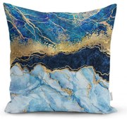 Poszewka na poduszkę Minimalist Cushion Covers Marble With Blue, 45x45 cm