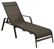 PESARO antracytowy brąz - aluminiowy leżak ogrodowy