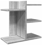 Stojący organizer na biurko z półkami szary dąb K8-A74