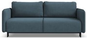 Niebieska rozkładana/ze schowkiem sofa 226 cm Luana – Makamii