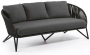 Czarna sofa ogrodowa Kave Home Branzie
