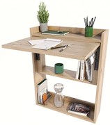 Składane Biurko Stojące Wiszące Dąb Artisan N1-N16