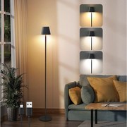 NETTLIFE Lampa podłogowa LED Czarna Nowoczesna Ściemnialna 125 cm 3 Temperatury Barwowe USB Salon