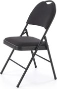 Krzesło tapicerowane K566 czarne składane HALMAR