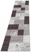Dywan nowoczesny Parma kwadraty brązowy 80 cm x 300 cm