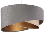 Szaro-złota welurowa lampa wisząca - EX987 W8-W14