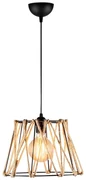 Czarno-beżowa lampa wisząca z metalowym kloszem ø 30 cm Jutini – Opviq lights