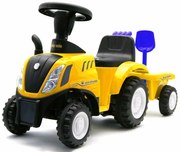 Baby Mix Odpychacz traktor z przyczepką i narzędziami New Holland, żółty