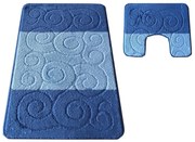 Niebieskie dywaniki pod wannę i z wycięciem H3-S83