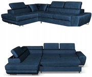 Narożnik rogówka rozkładany f spania Bosso lewy Family meble granat welur