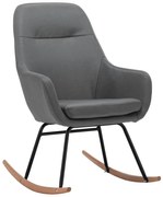 Tapicerowany, jasnoszary fotel bujany Z8-C92