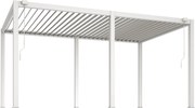 Pergola bioklimatyczna wolnostojąca aluminiowa z regulowanymi lamelami - 15 m² - biała - AMALFI