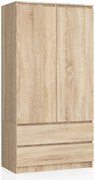 Szafa Na Ubrania Do Sypialni Z 2 Szufladami Dąb Sonoma B0-R73