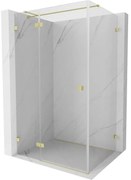 Mexen Lunar T kabina prysznicowa uchylna lewa 70 x 80 cm, transparent, złota szczotkowana - 834T-070-080-55-00-L