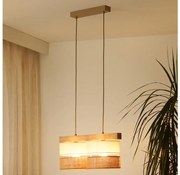 Brilagi - Żyrandol na lince FOREST 2xE27/15W/230V sosna/beżowy/kremowy