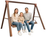 Drewniana huśtawka ogrodowa stojąca Z3-M23