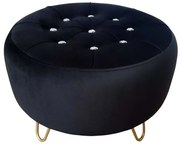 Pufa DIAMENT LOFT ławka podnóżek nogi złote