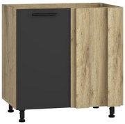 Szafka kuchenna narożna pod zlew 80 VENTO DKN-100/82 antracyt HALMAR